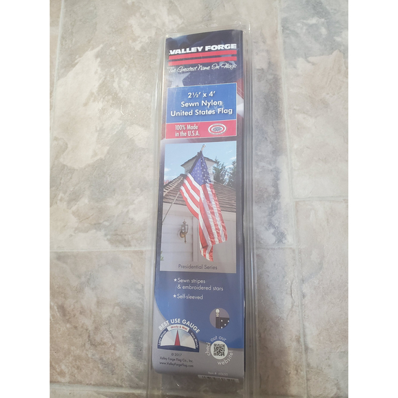 American Flag Pole Made in USA Nylon Weather Proof Valley Forge Large 2X4 - Picture 1 of 2
